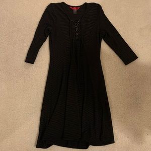Black sweater dress fit and flare